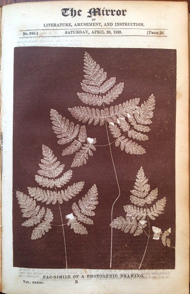 The first published image of a photograph