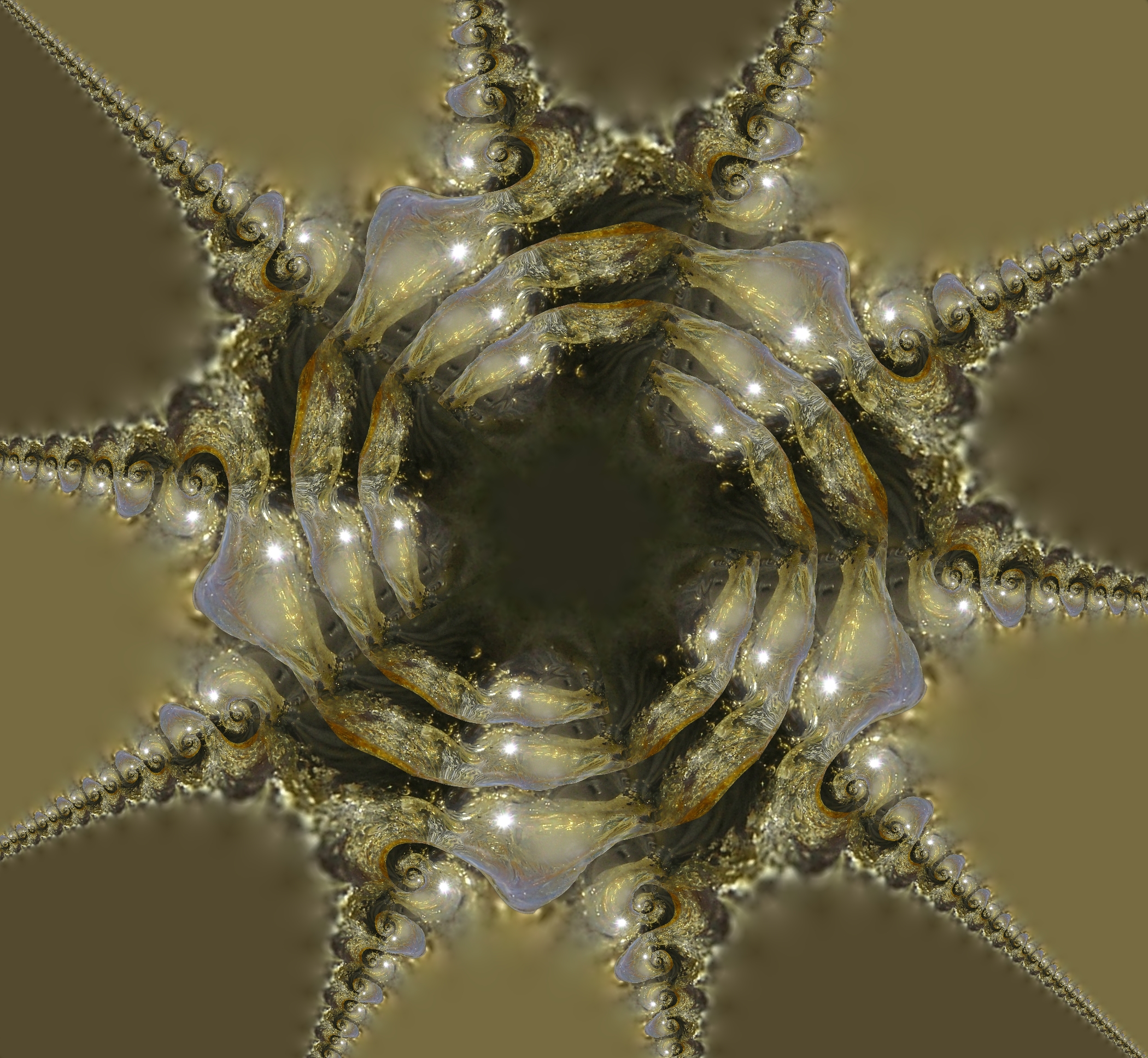 Resin from Pinus Radiata Stump 4-5 point fractal