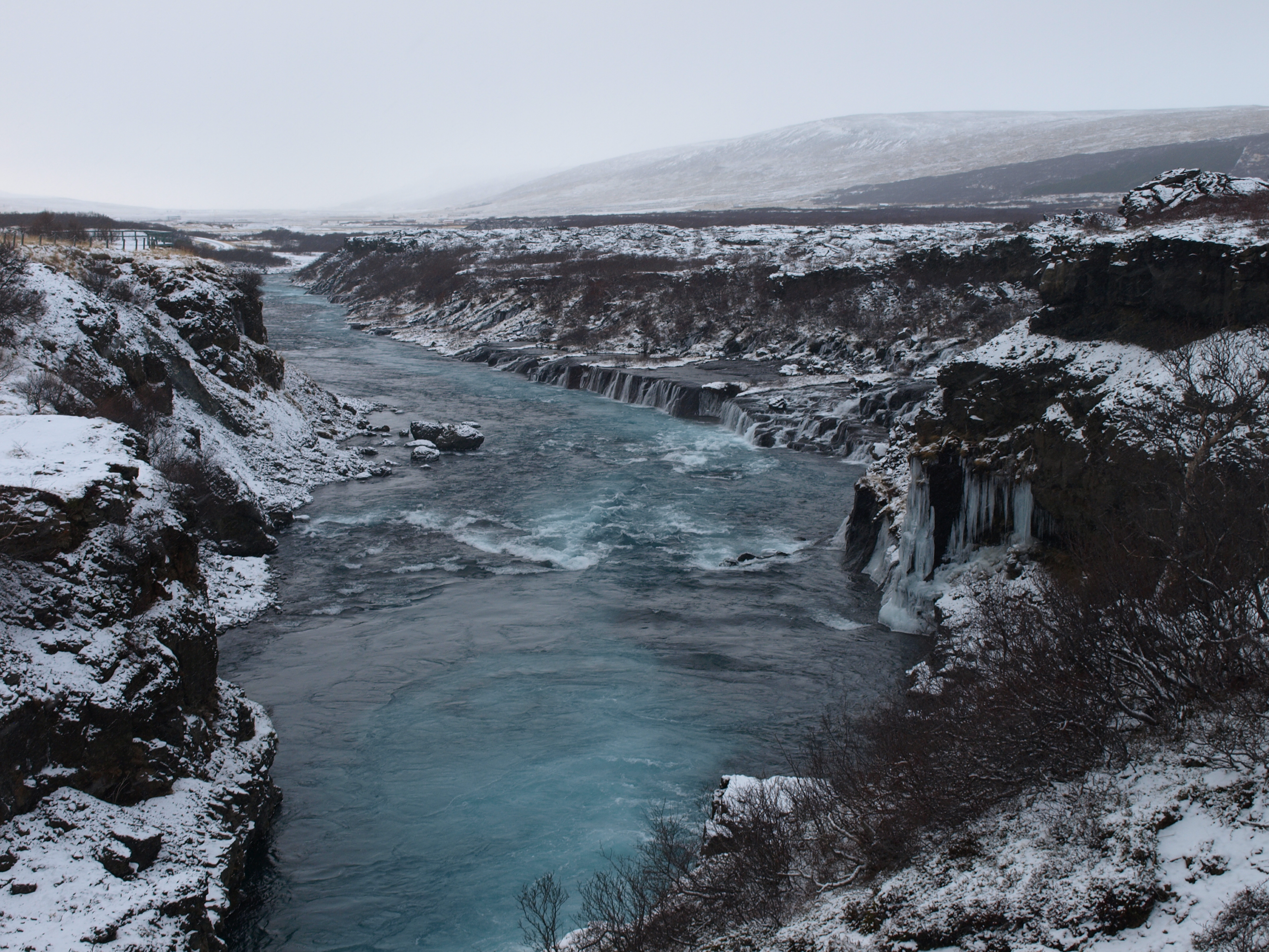 Hraunfossar-winter
