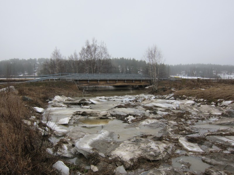 Maskunjoki tulvii, Masku, 4.4.2010 (3)