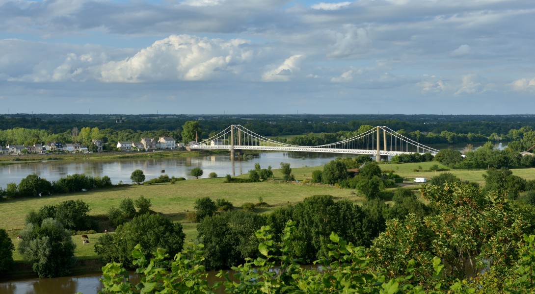 Pont de Varades on the river Loire