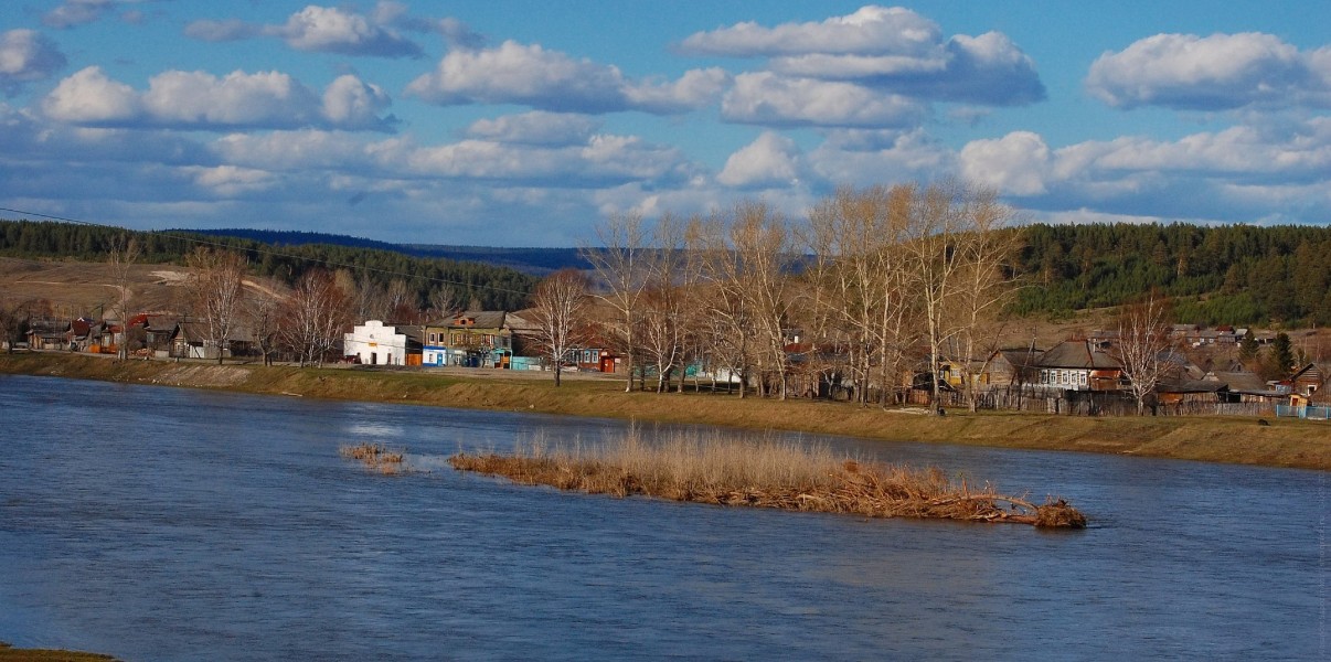 Shemakha village and Ufa river