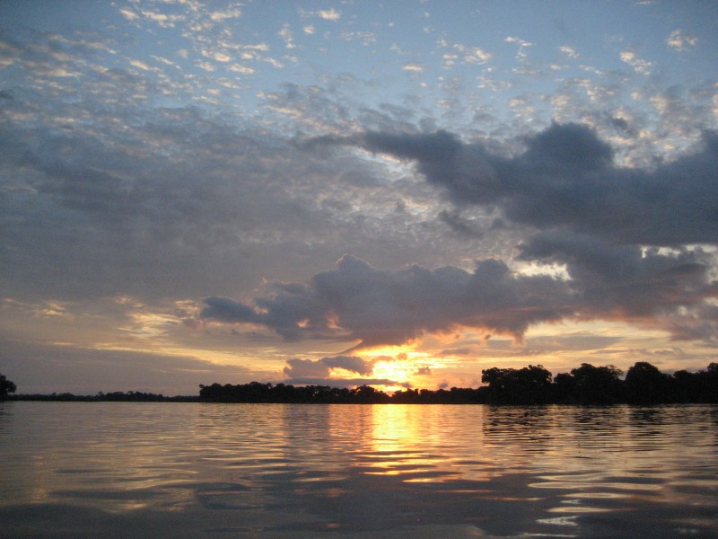 Sunrise near Mossaka (Congo)