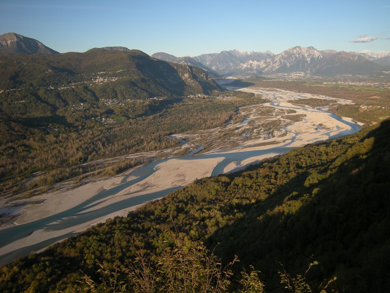 Tagliamento from Monte di Ragogna