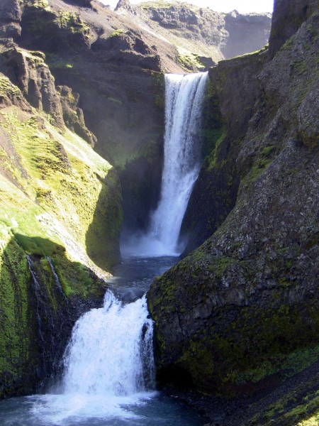 Upper waterfalls of the Skogafoss Iceland 2005 3