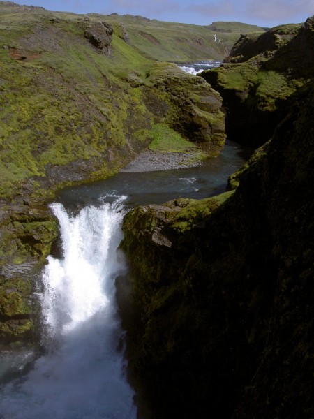 Upper waterfalls of the Skogafoss Iceland 2005 5