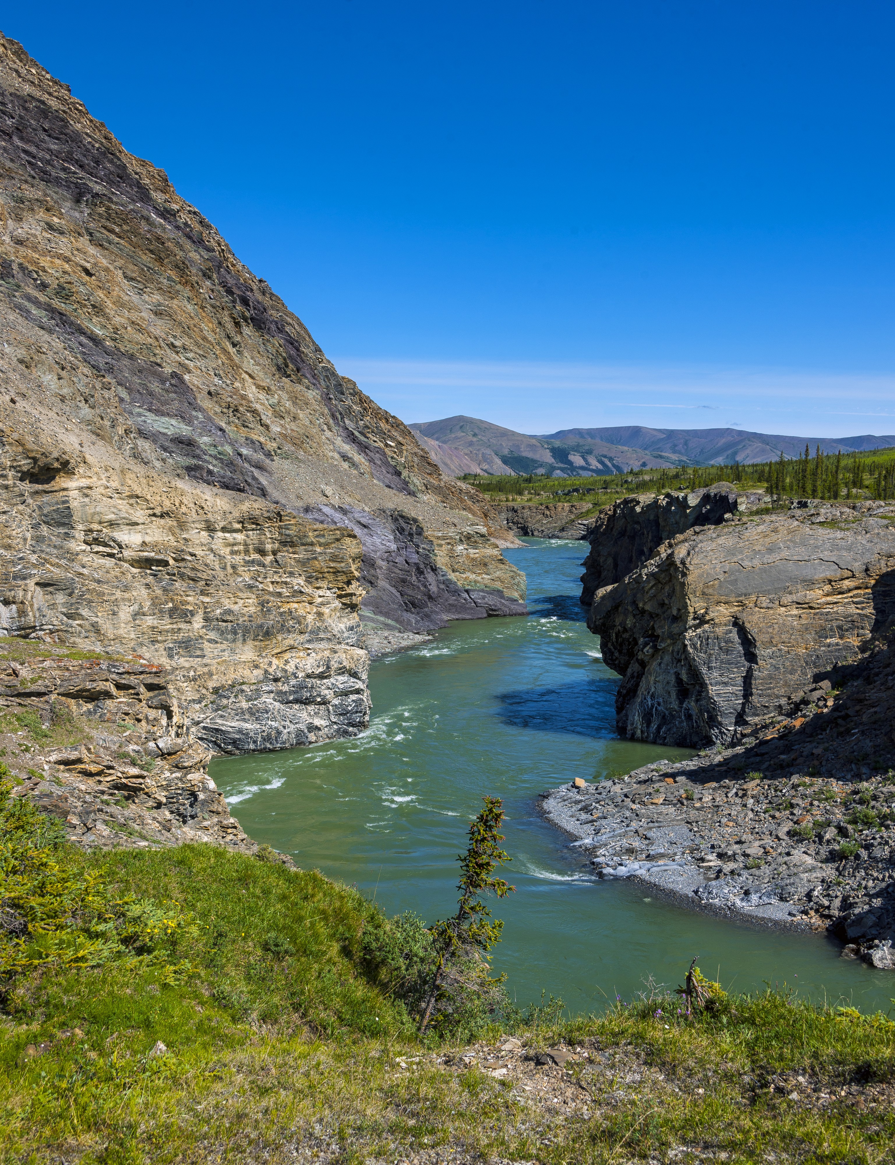 Bend in Firth River canyon reach, Ivvavik National Park, YT