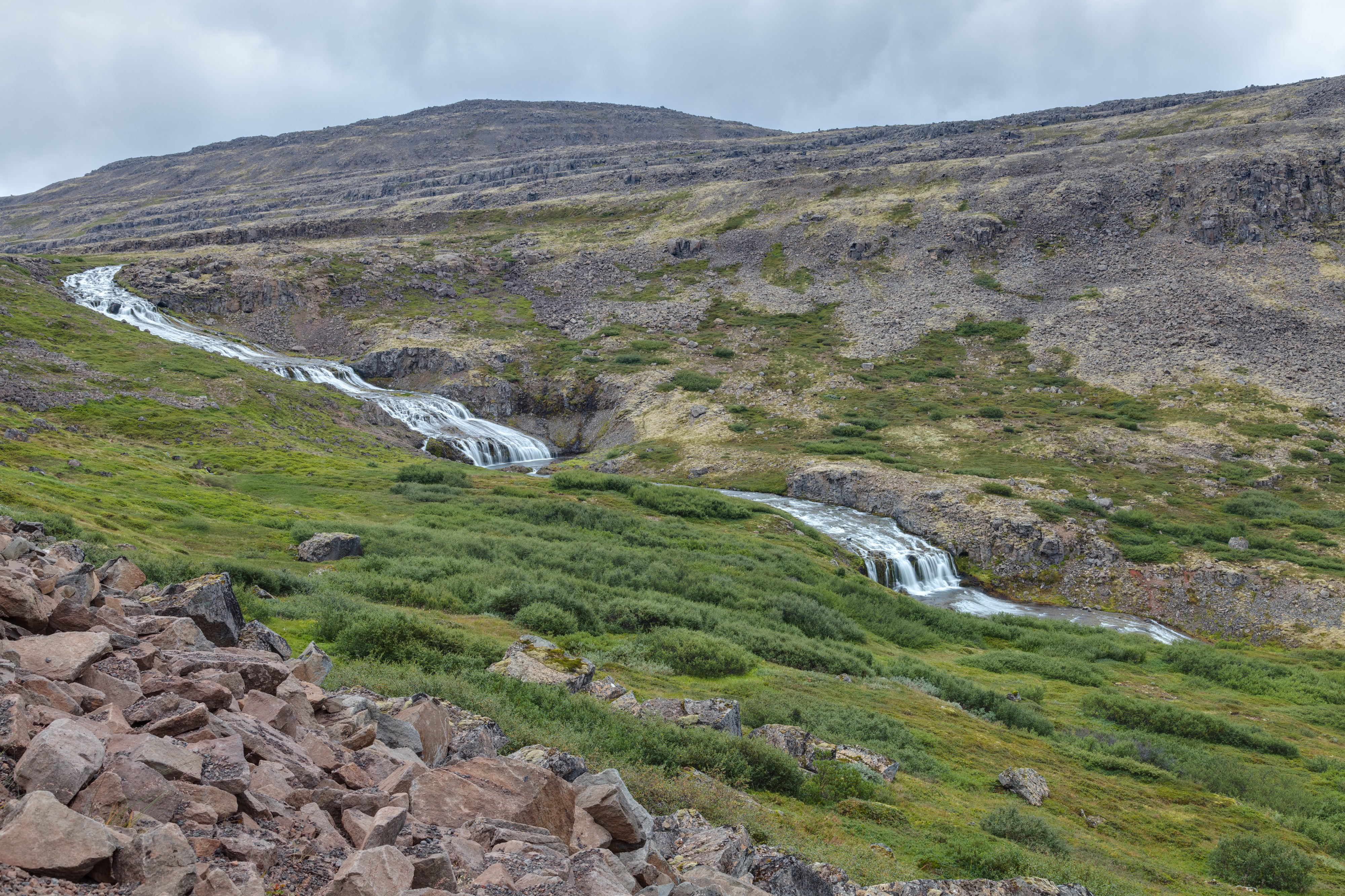 Río Dynjandisá, Vestfirðir, Islandia, 2014-08-14, DD 118-120 HDR