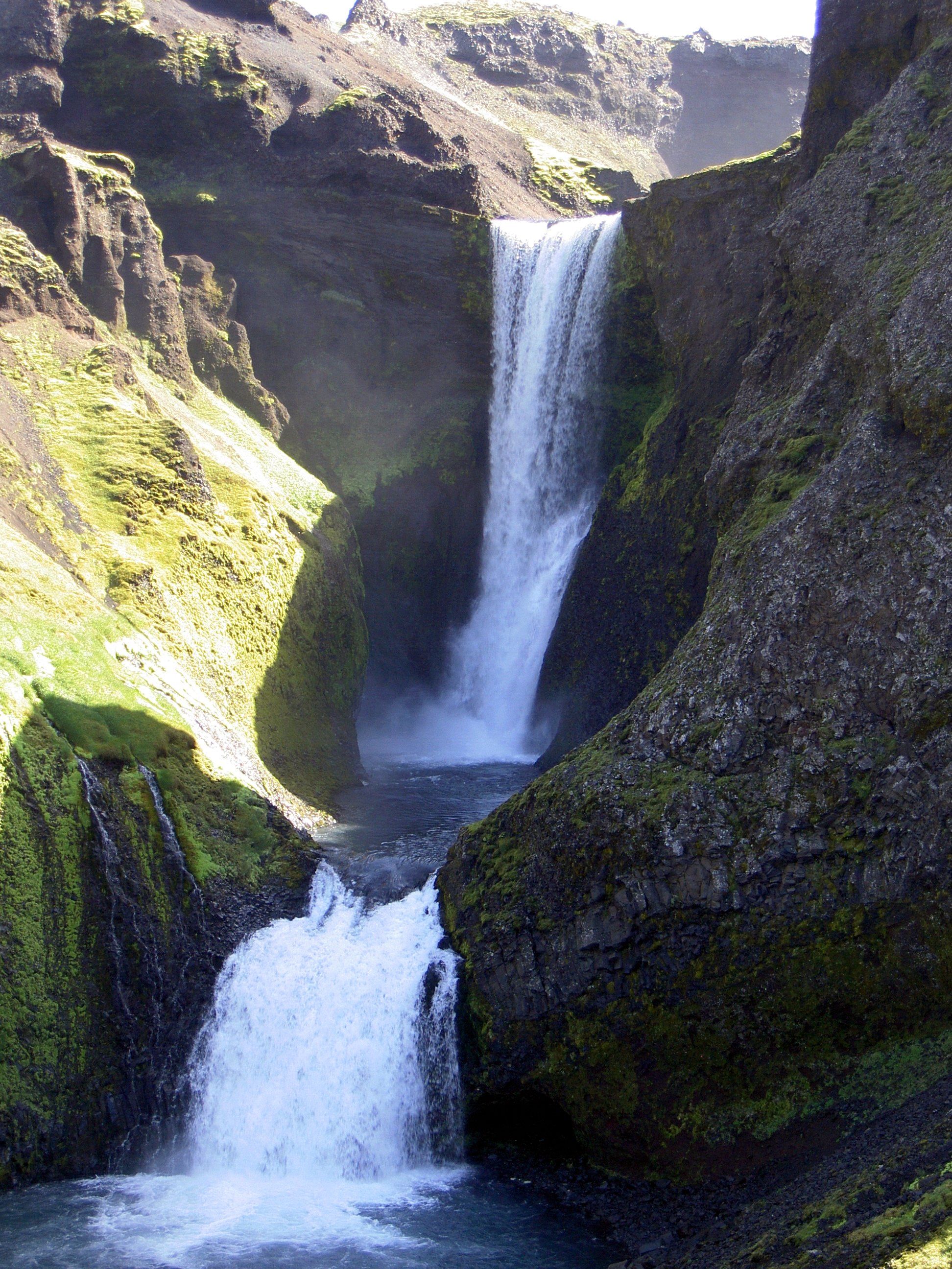 Upper waterfalls of the Skogafoss Iceland 2005 3