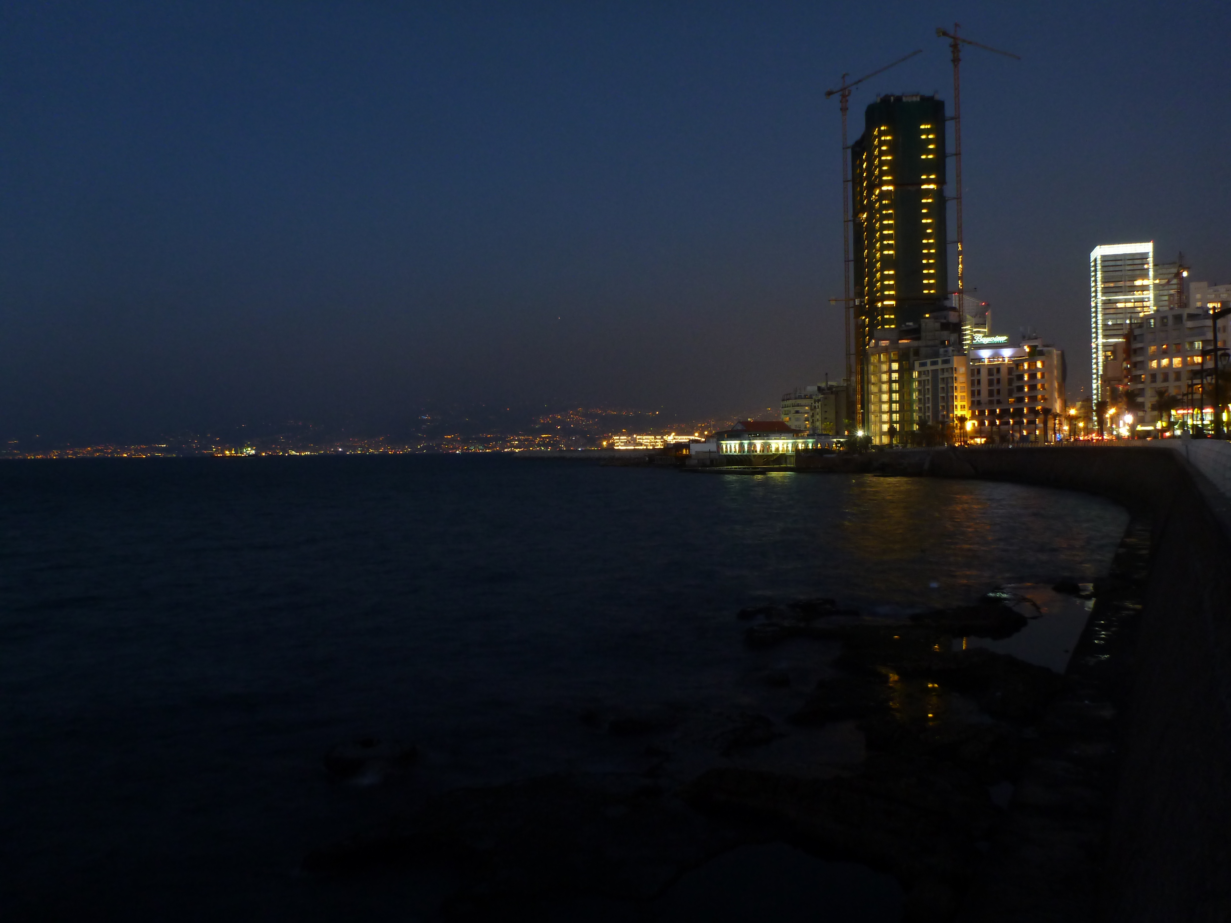 Beirut Corniche at Night