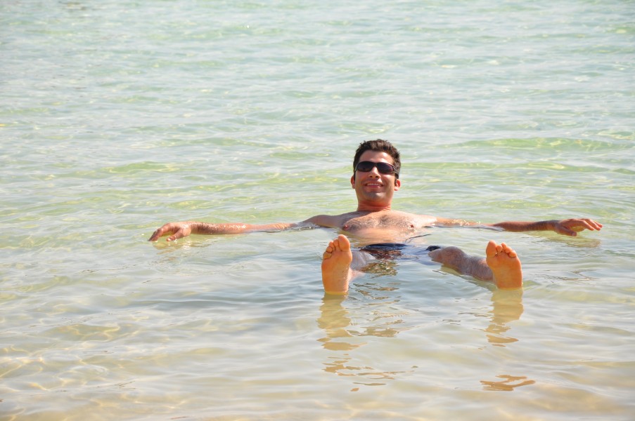 Effortlessly floating on the Dead Sea (11663842305)