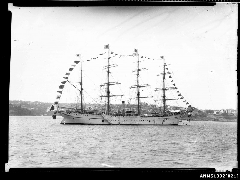 KAIWO MARU dressed overall with flags, Sydney Harbour (8180939301)