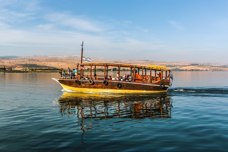 Sea of Galilee A tour boat@Galilee Sea (8266030736)