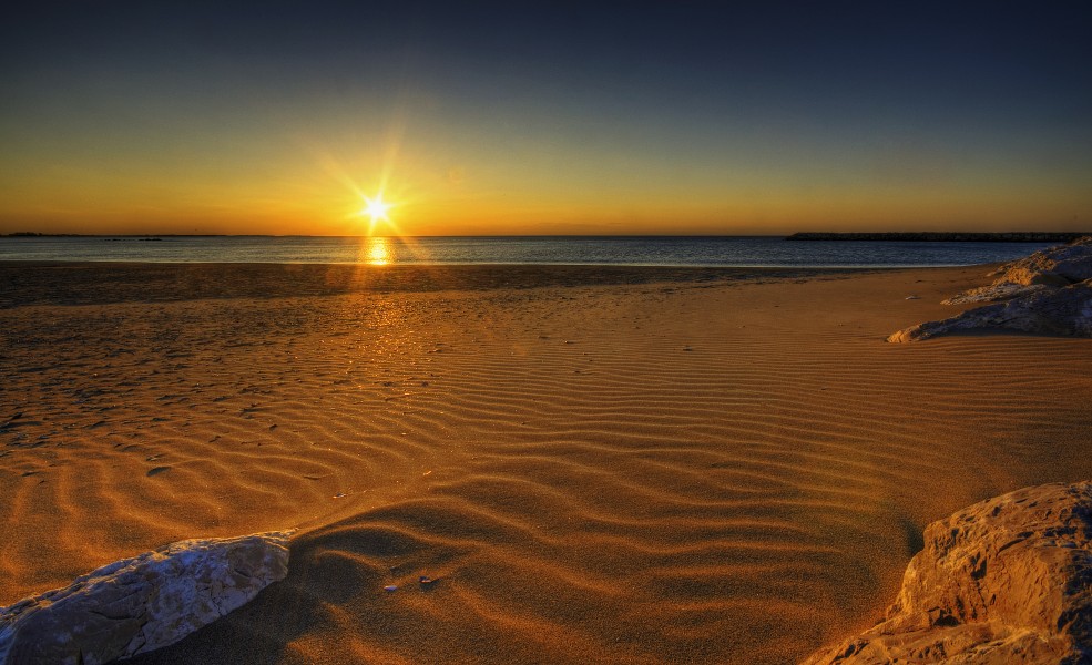 Sunrise in Saintes-Maries-de-la-Mer at 6.59am