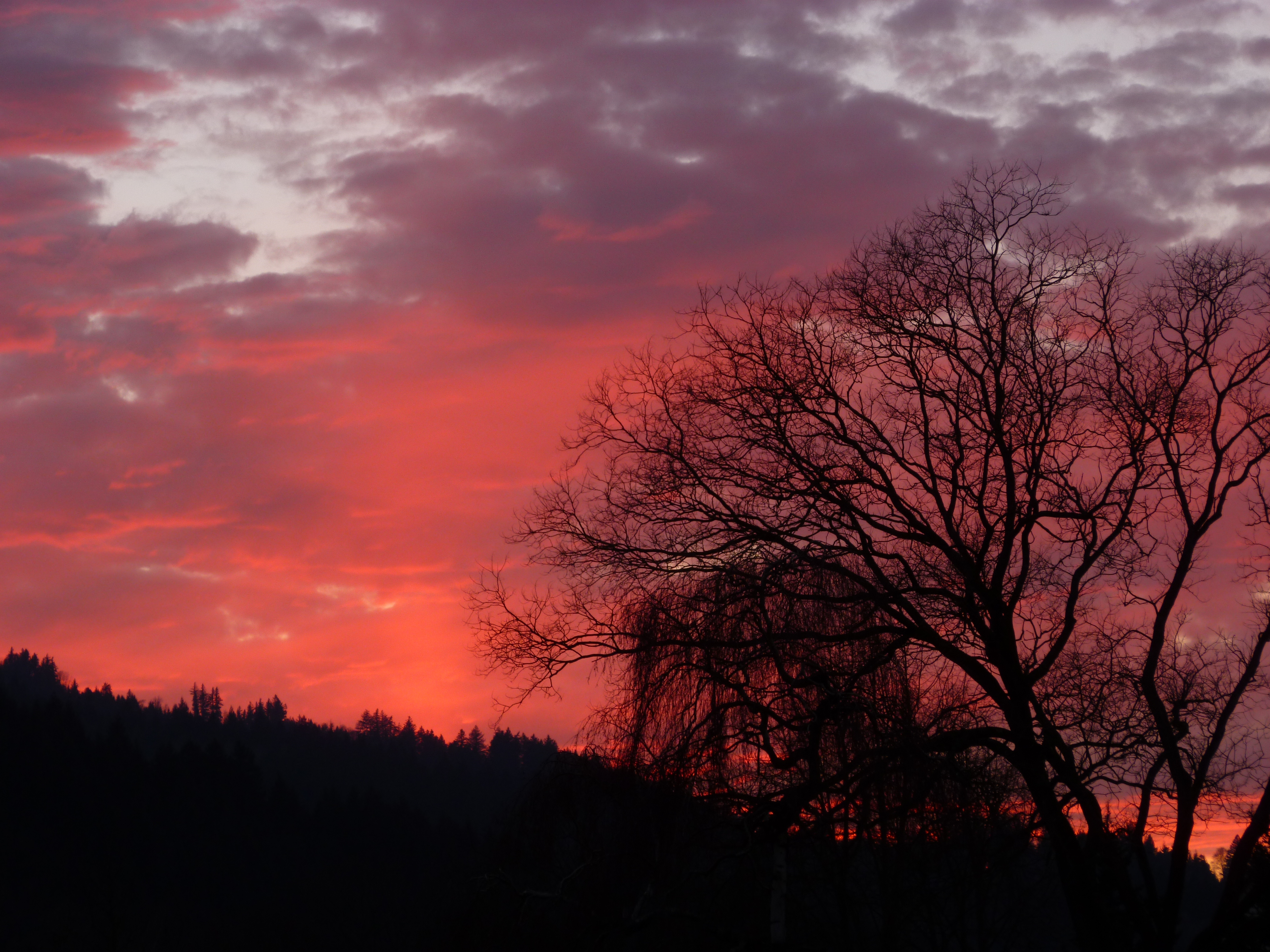 Abendrot im Februar