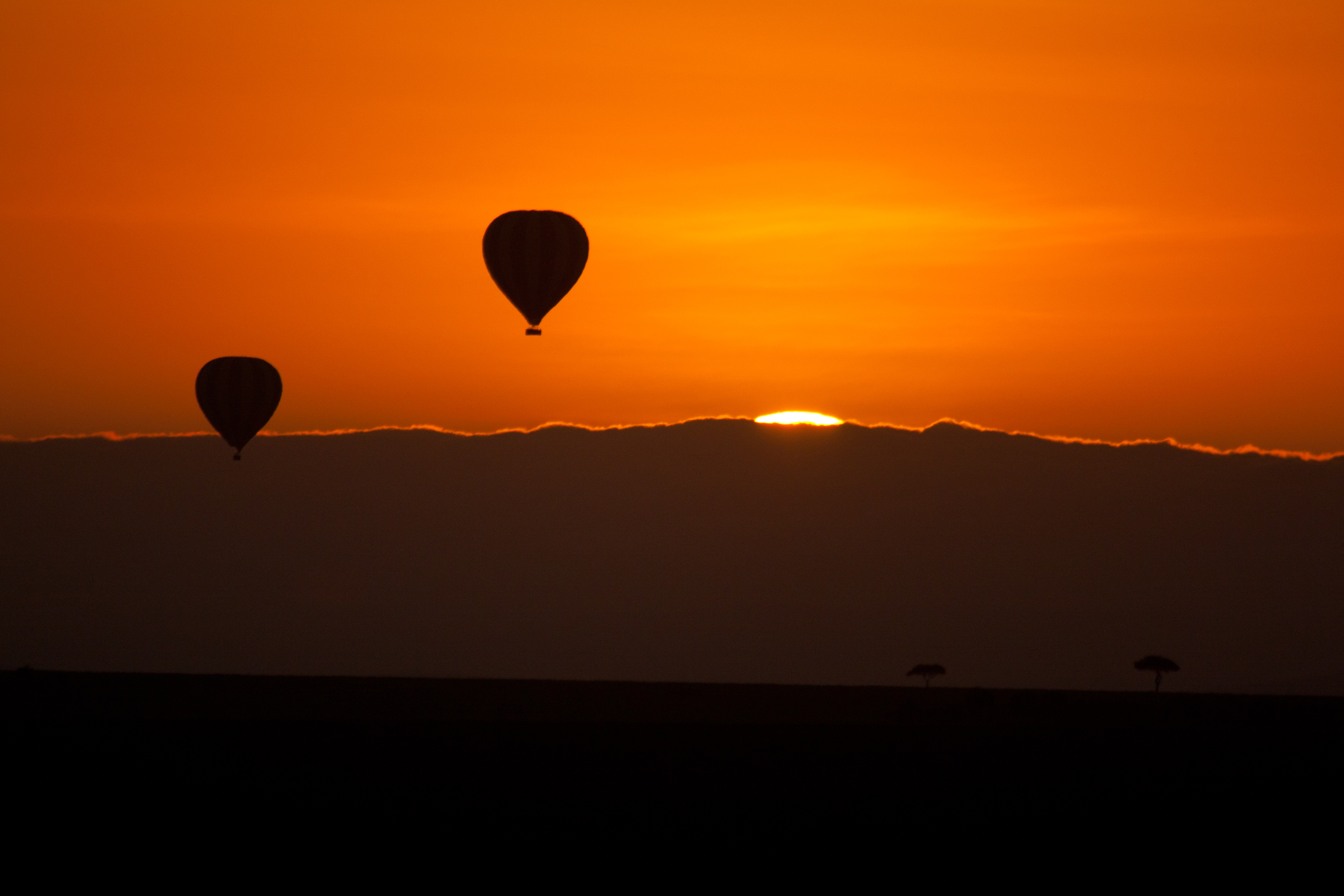 Balloon ride - catching the first rays of the Sun at Masaai Mara