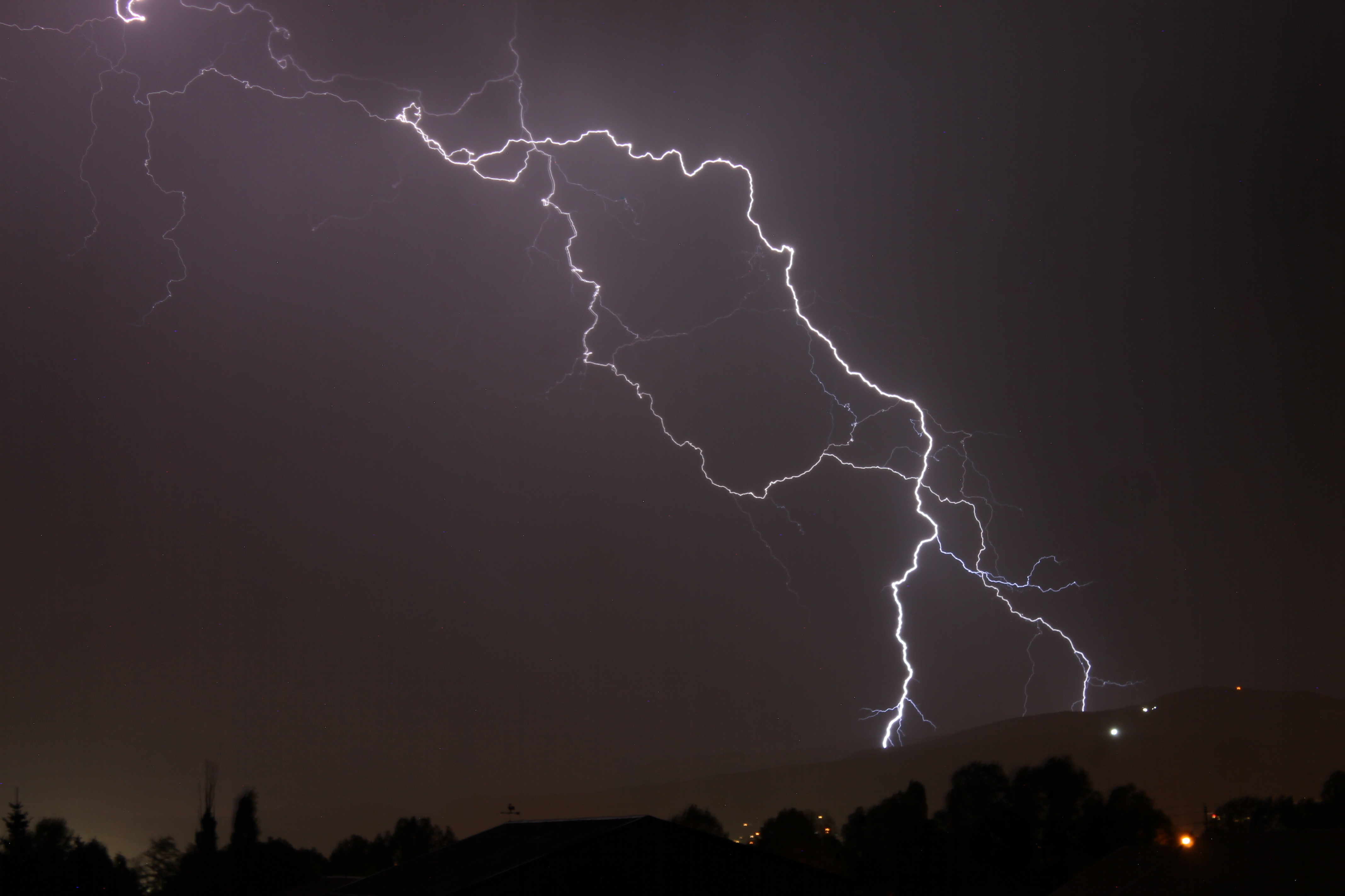 Lightning across the Elko Hills