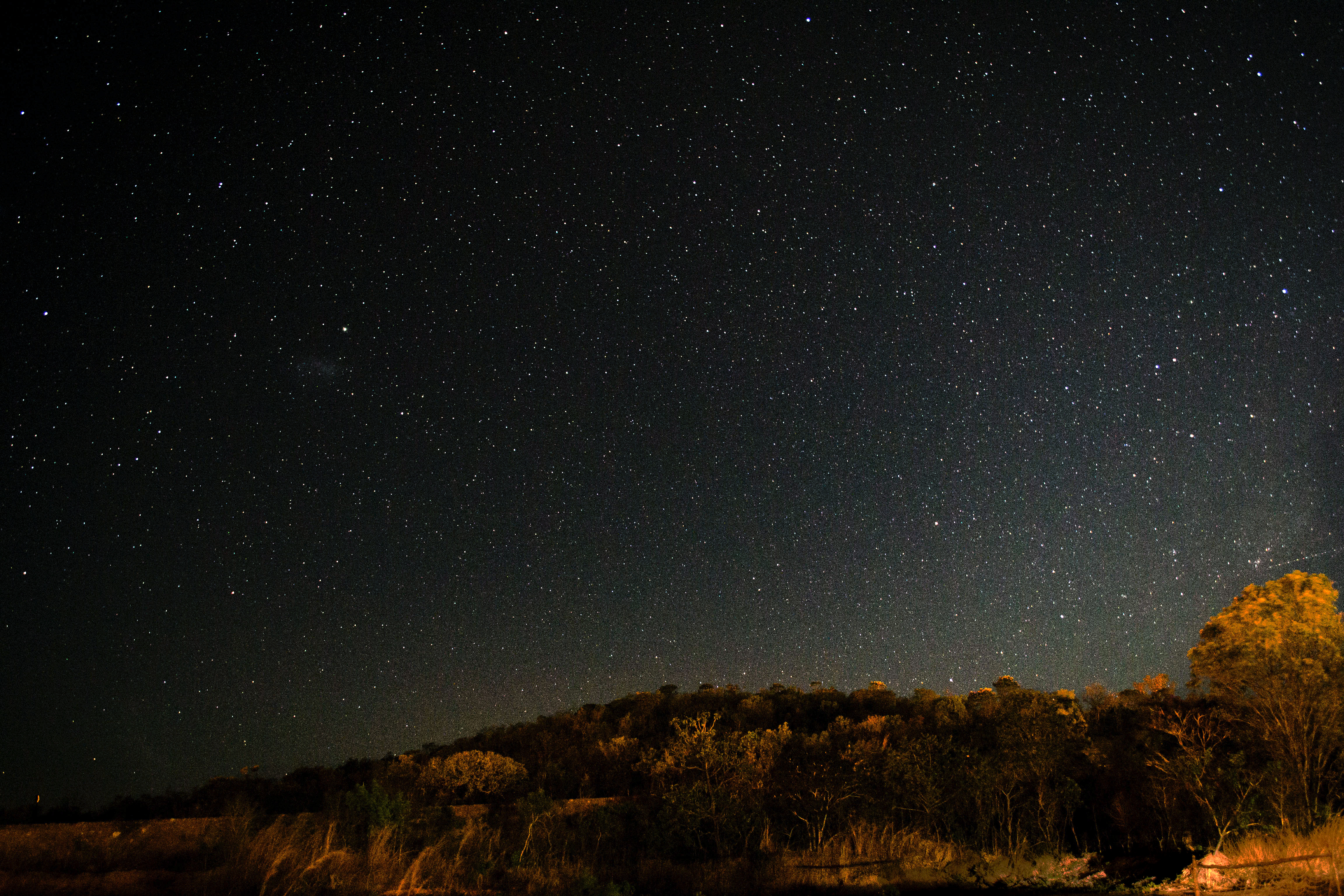 Noite estrelada na Chapada dos Veadeiros