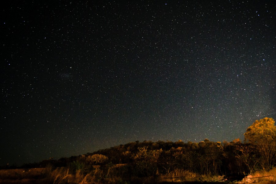 Noite estrelada na Chapada dos Veadeiros