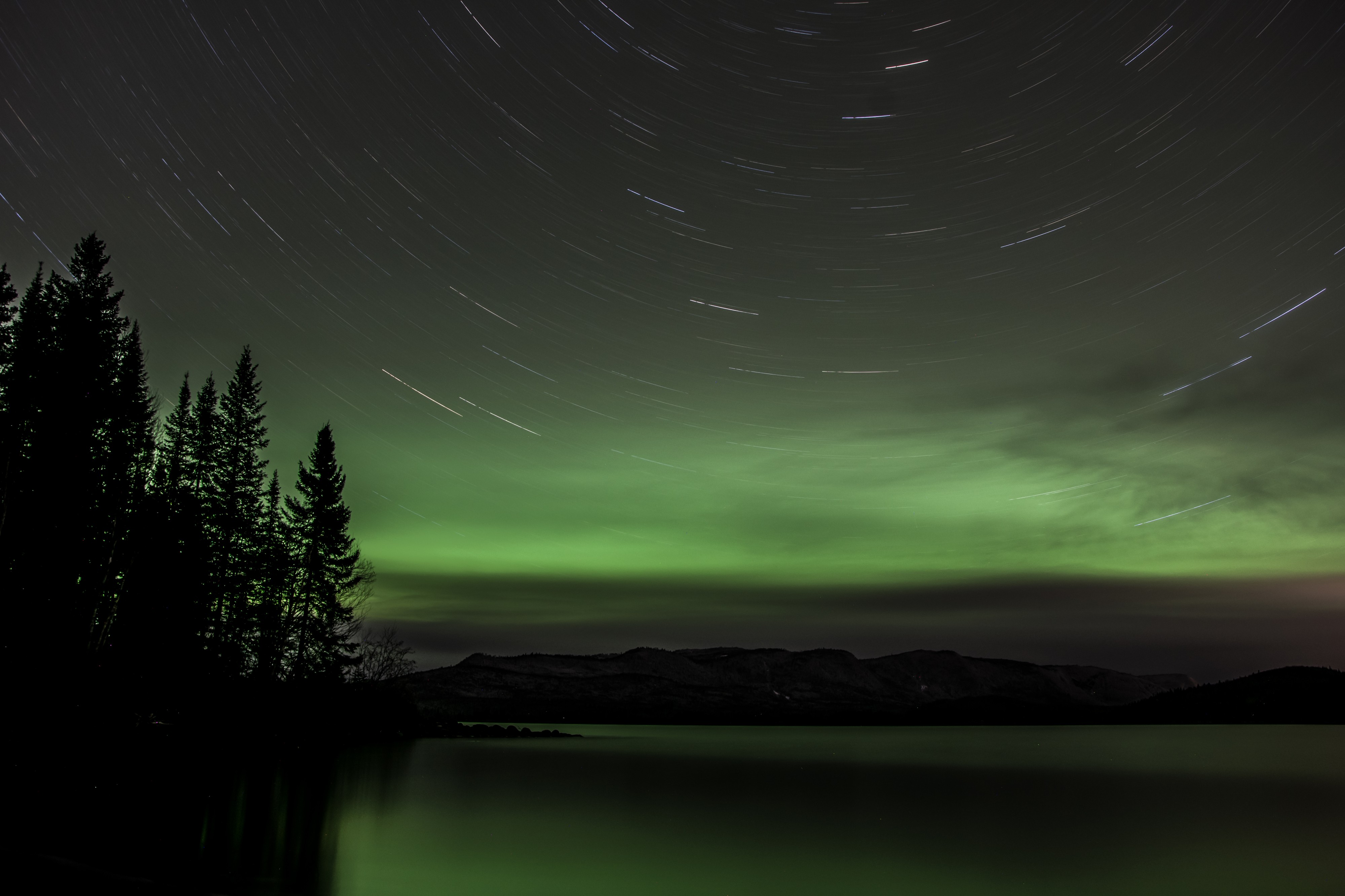 2016-10 Aurora circumpolar Shipshaw river Saguenay
