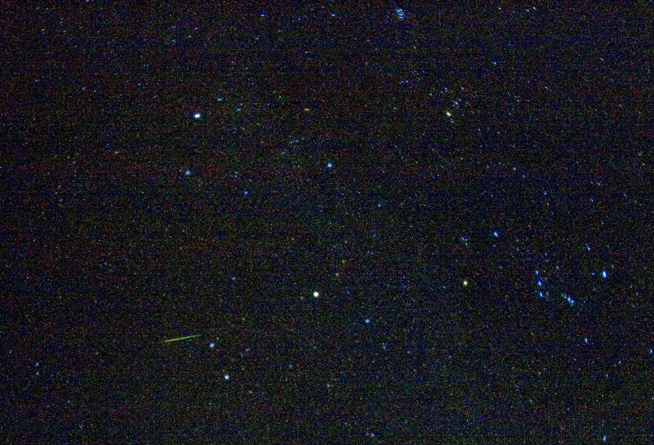 A starry sky above Death Valley and Orionid
