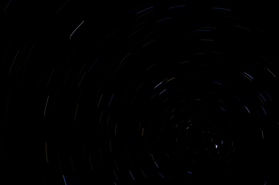 Circumpolar star trails