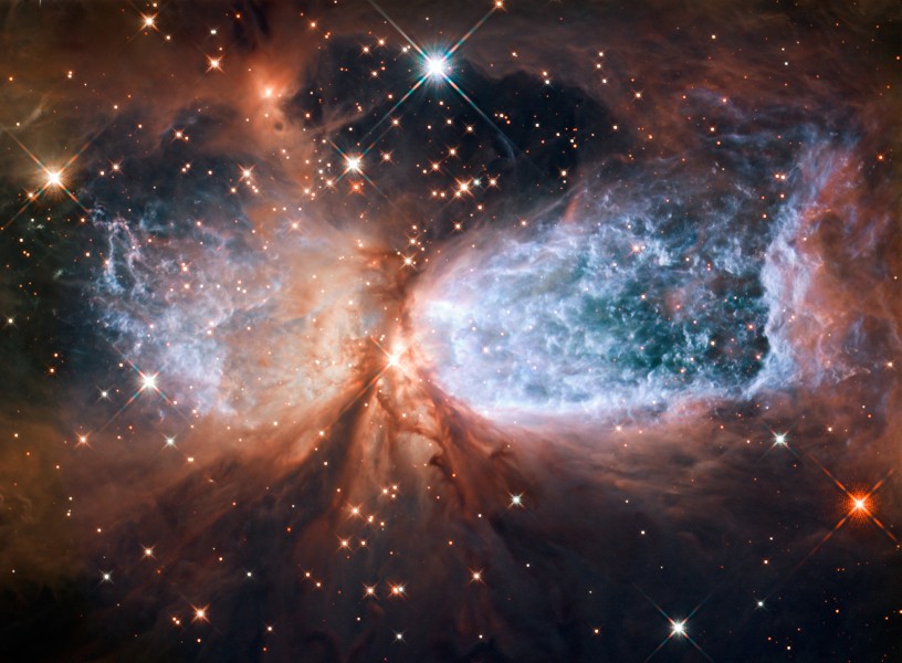 Star-forming region S106 (captured by the Hubble Space Telescope)