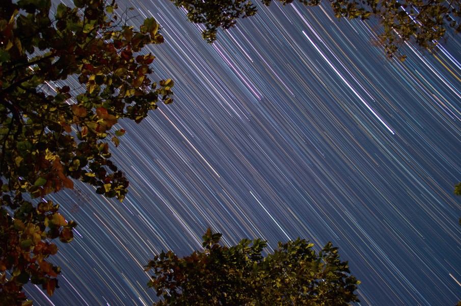 Star trails parabola