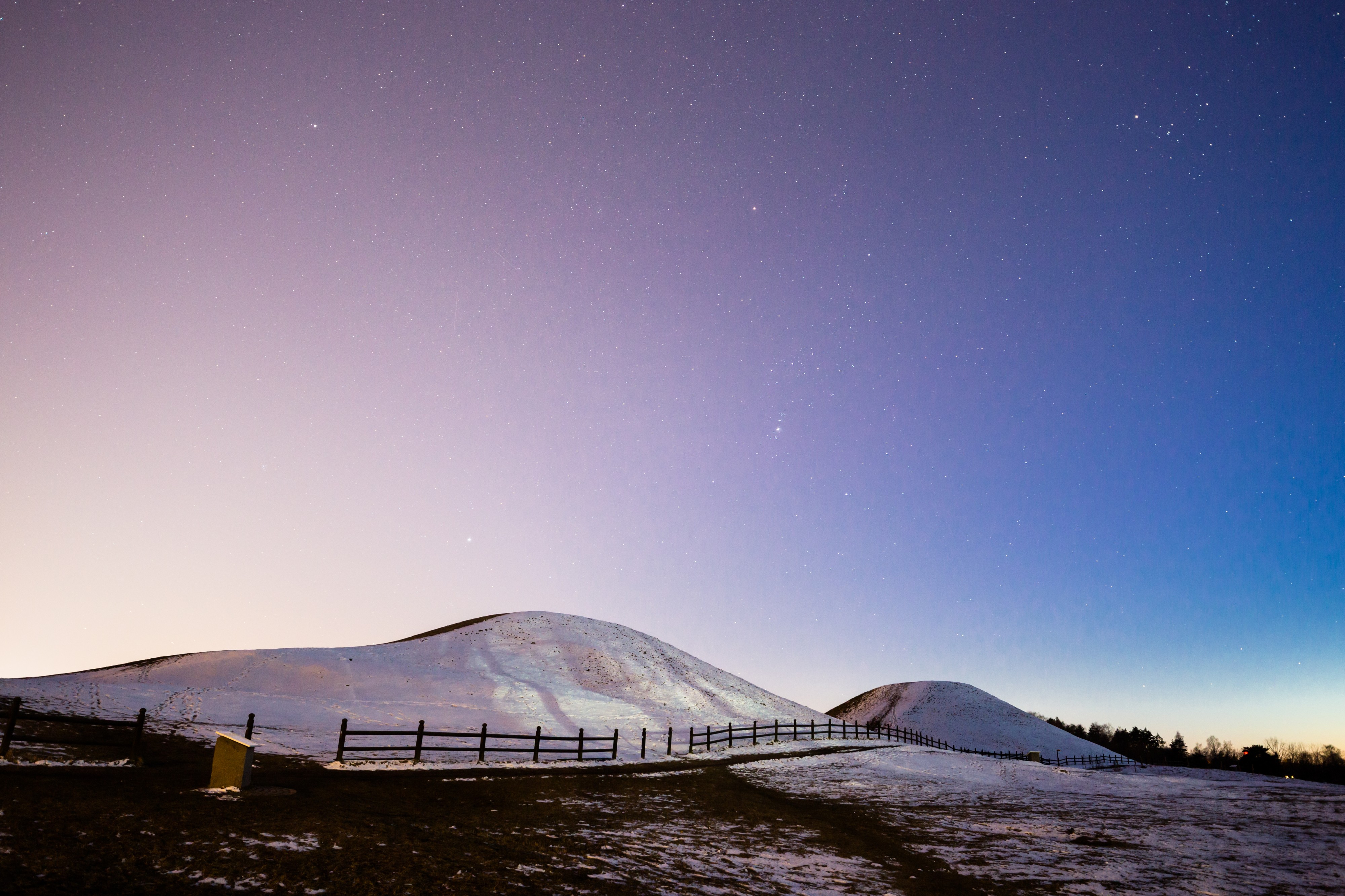 Starry night at Old Uppsala, Sweden