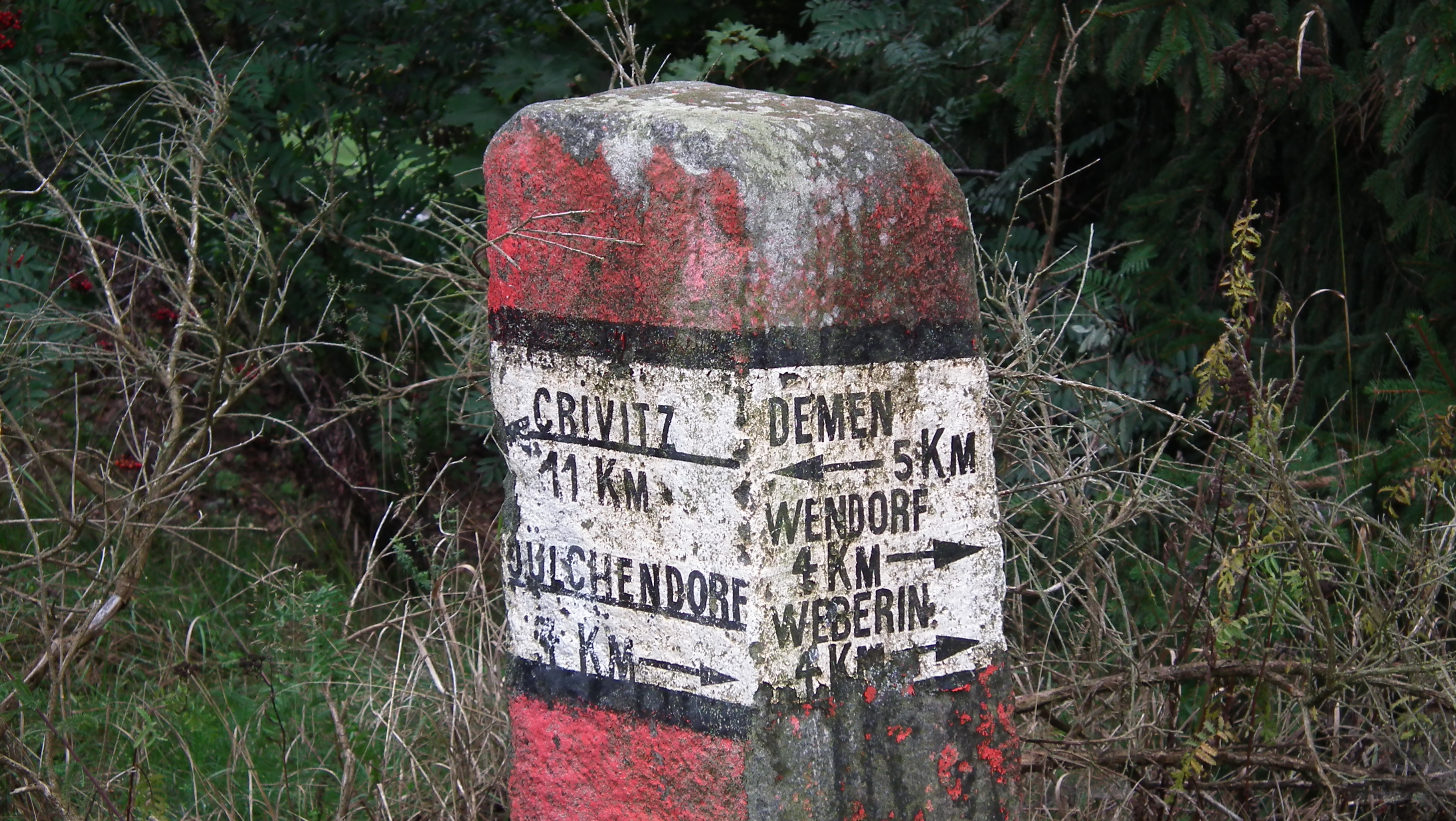 Kilometerstein Venzkow