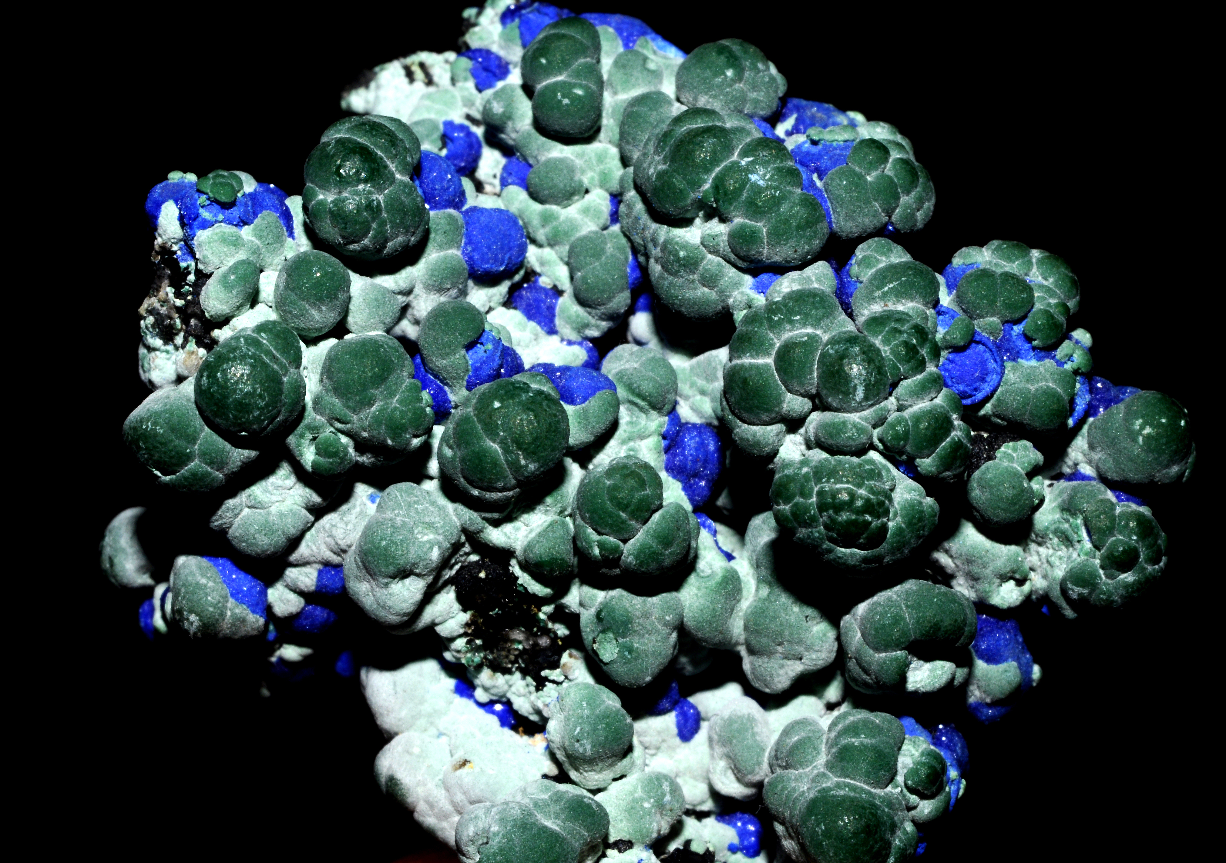Malachite, azurite (Maroc) 