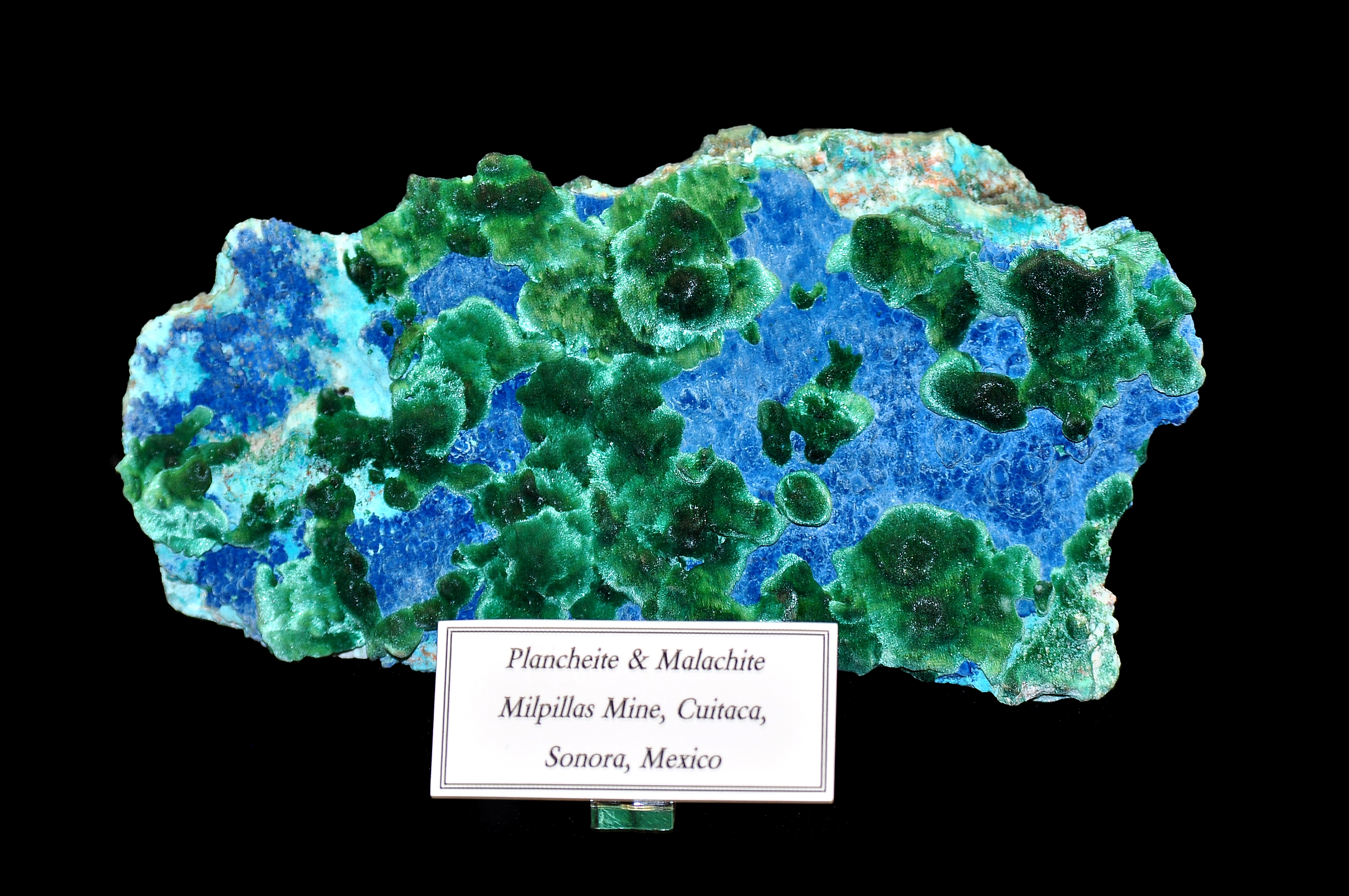 Plancheite and Malachite