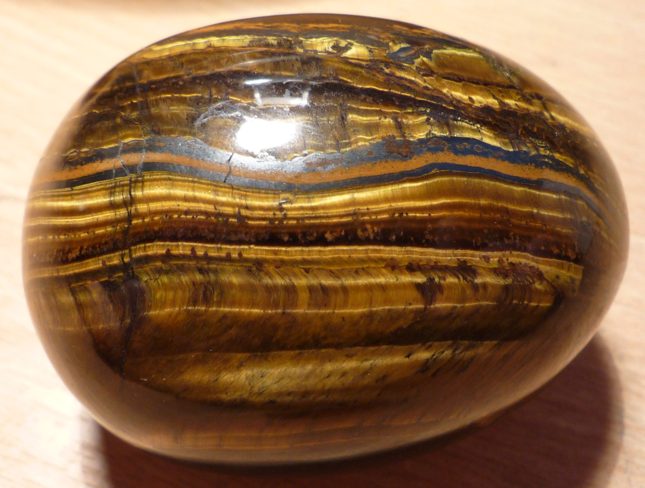 Tigers eye egg shape