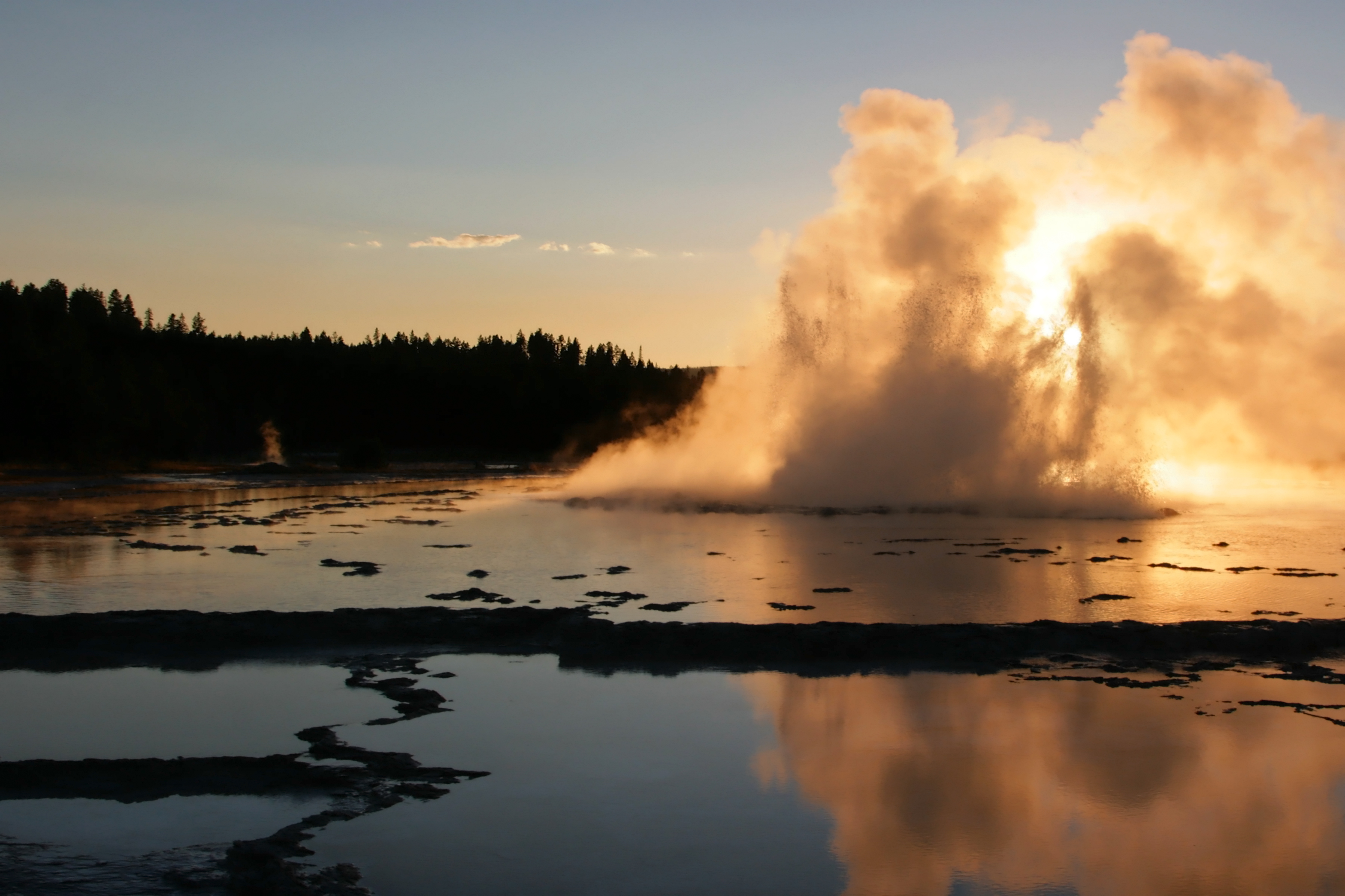 Great Fountain Geyser Sunset