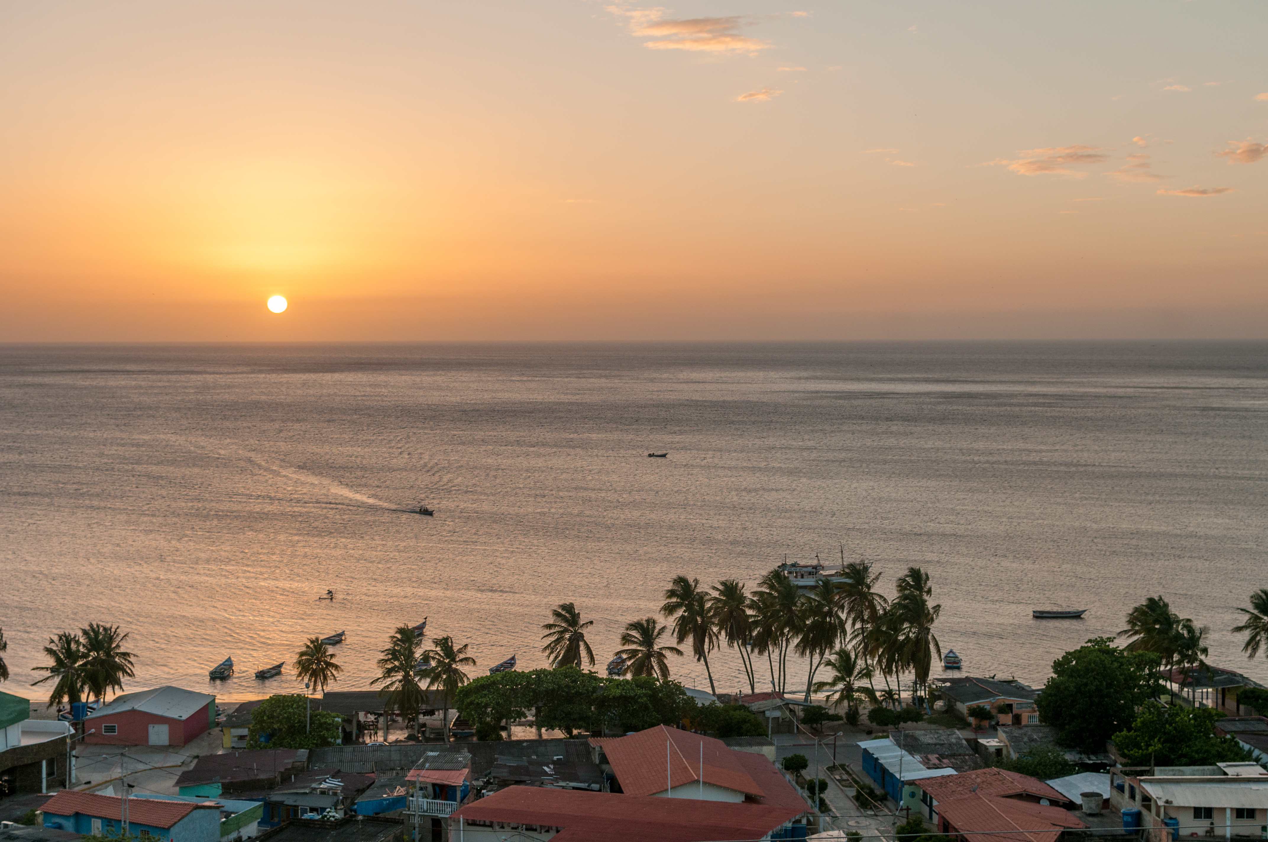Juan Griego sunset from Fortín La Galera