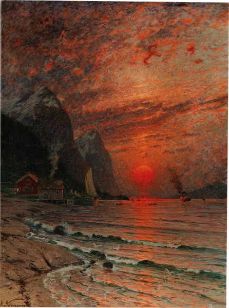 Adelsteen Normann - Sunset over the Fjord