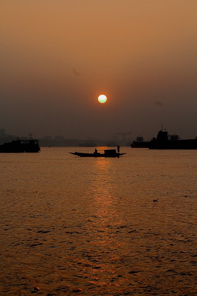 Board with sunset