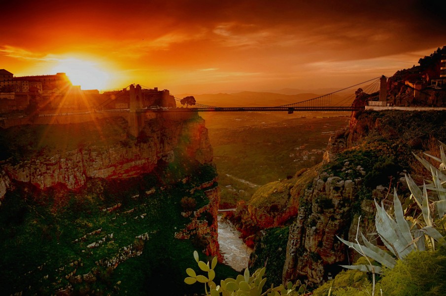 Les Gorges du Rhummel, Coucher de soleil