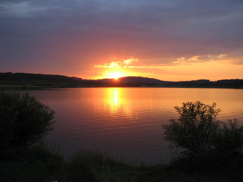 Olbersdorfer see sunset
