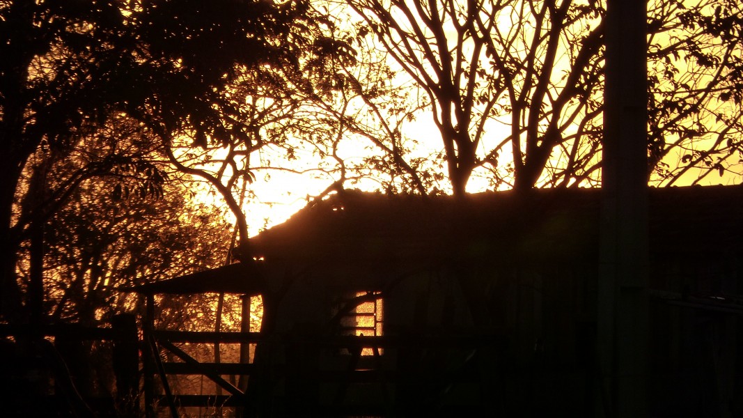 Por do Sol no bairro Balneário