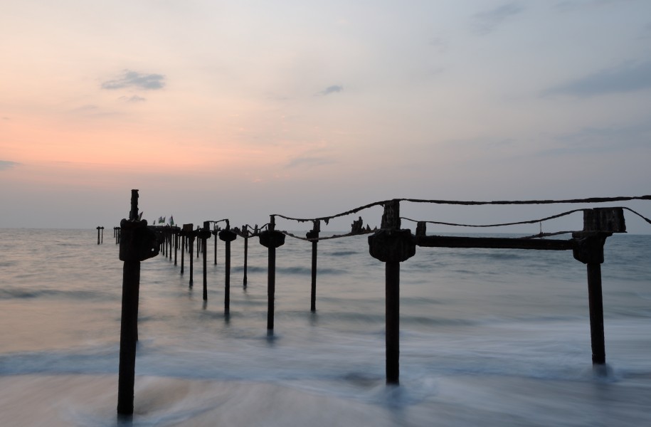 Ruined Bridge, Alleppy Beach