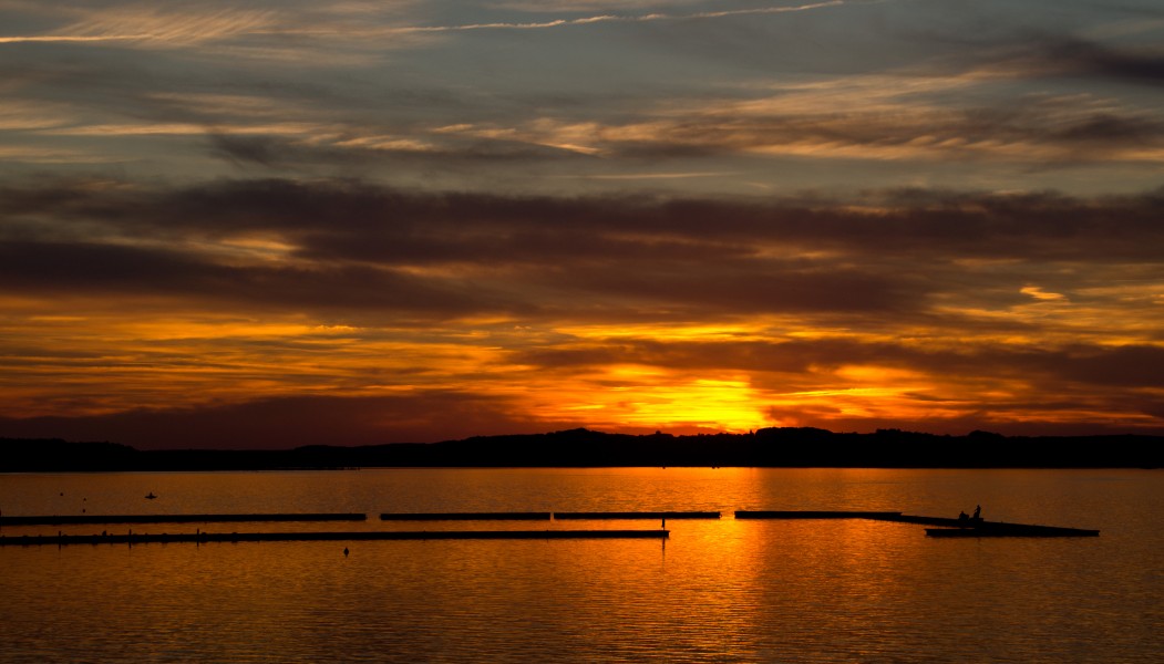 Sonnenuntergang am Großen Brombachsse