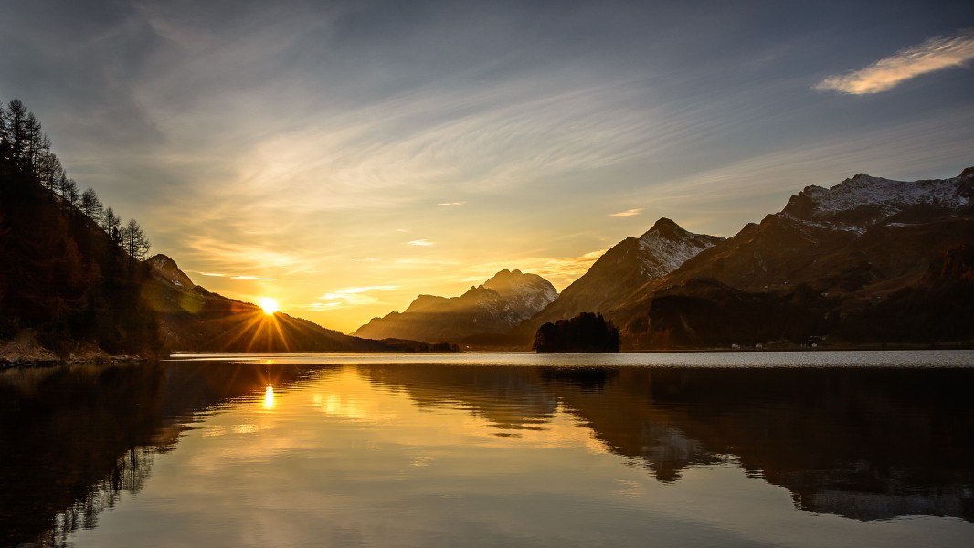 Sunset at Lake Sils