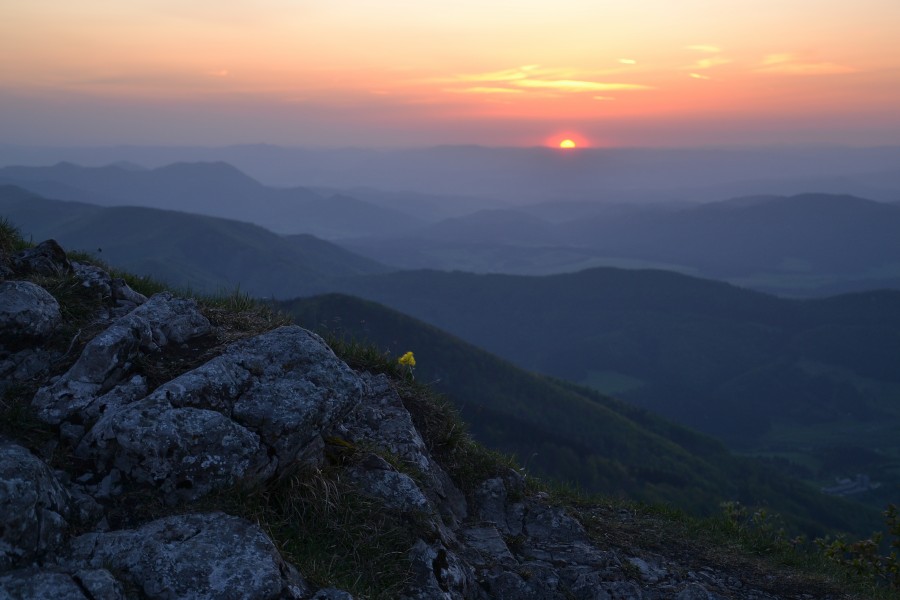 Sunset from Kľak, Malá Fatra 01