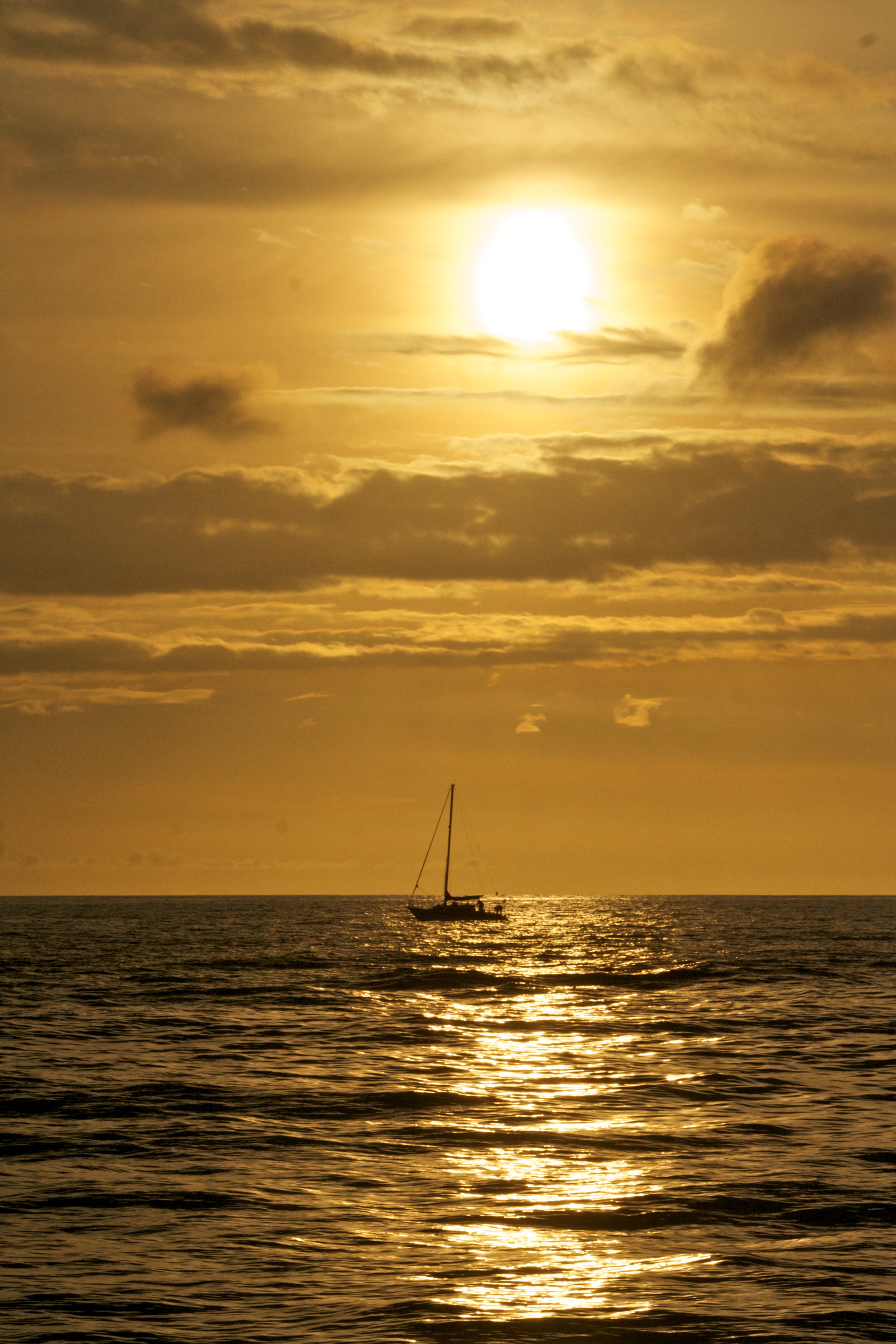 Sailboat & Sunset, Madeira - Nov 2010
