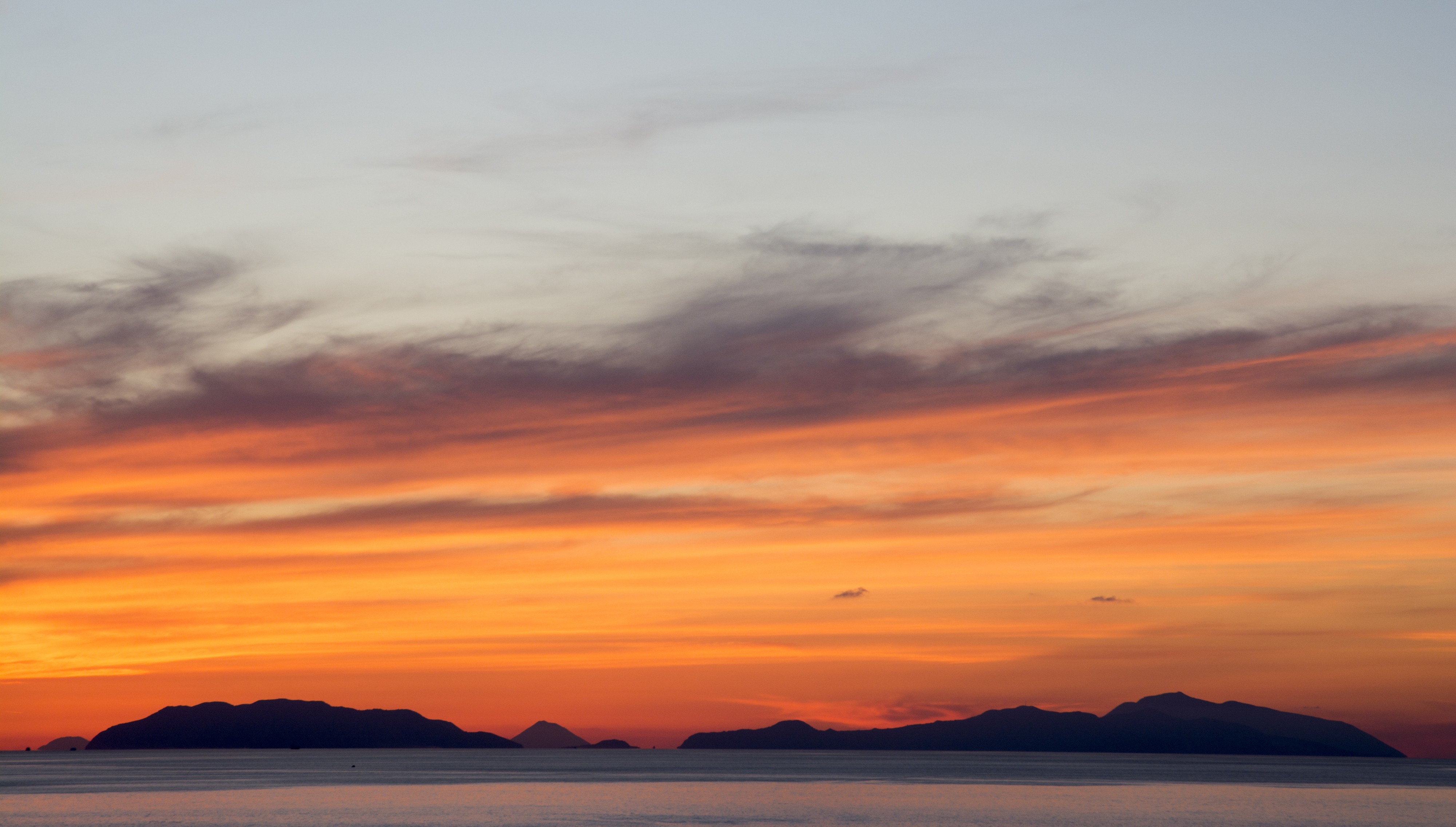 Aeolian Islands at sunset