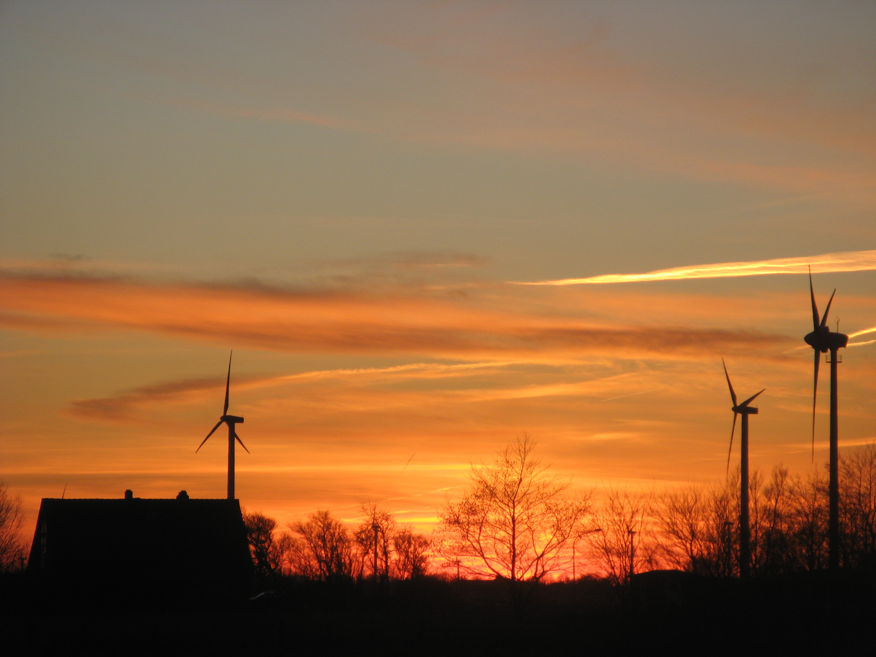 Wb deichhausen haus windrads sunset