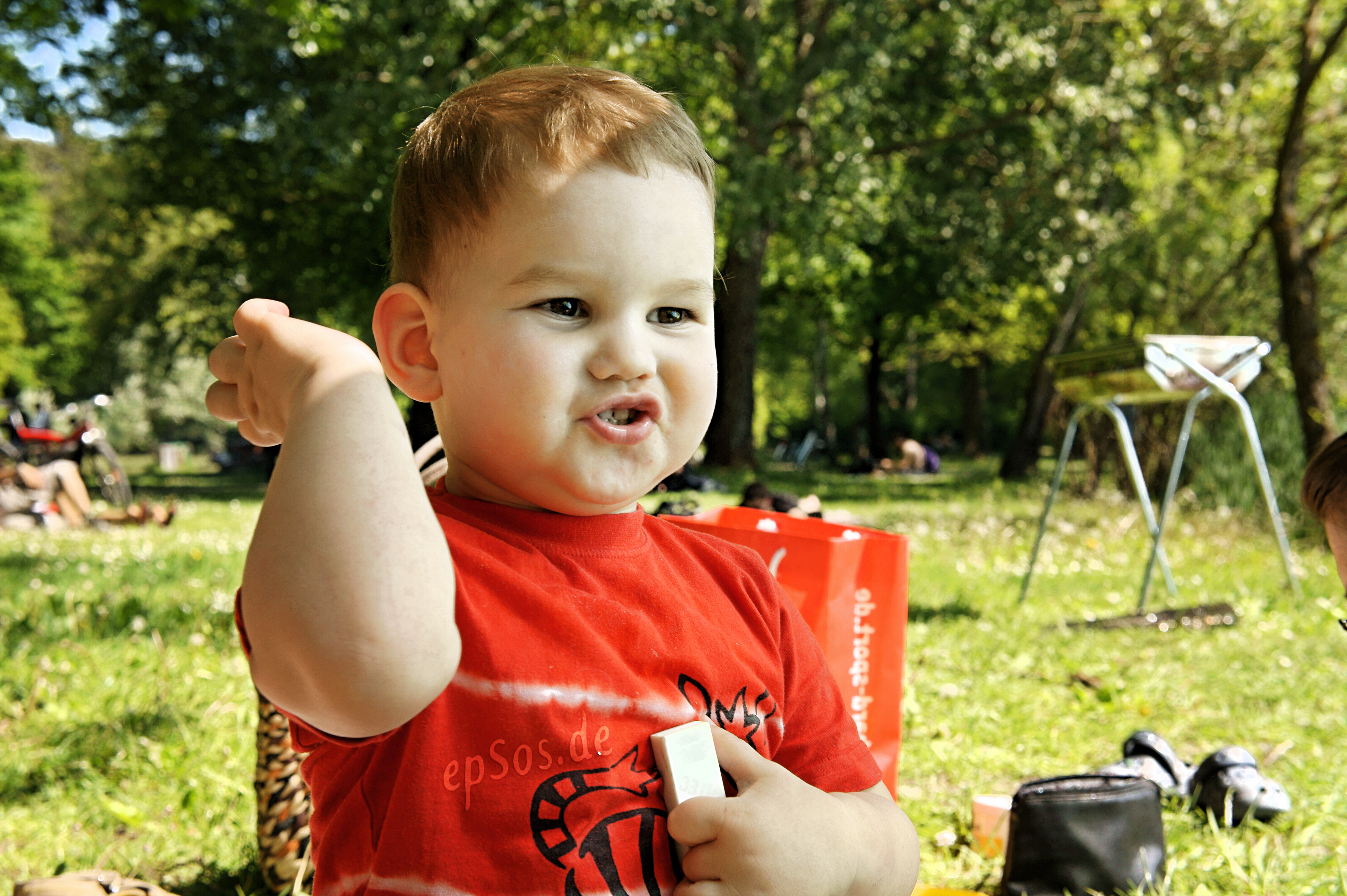 Beautiful Baby Boy is Cute and Positive