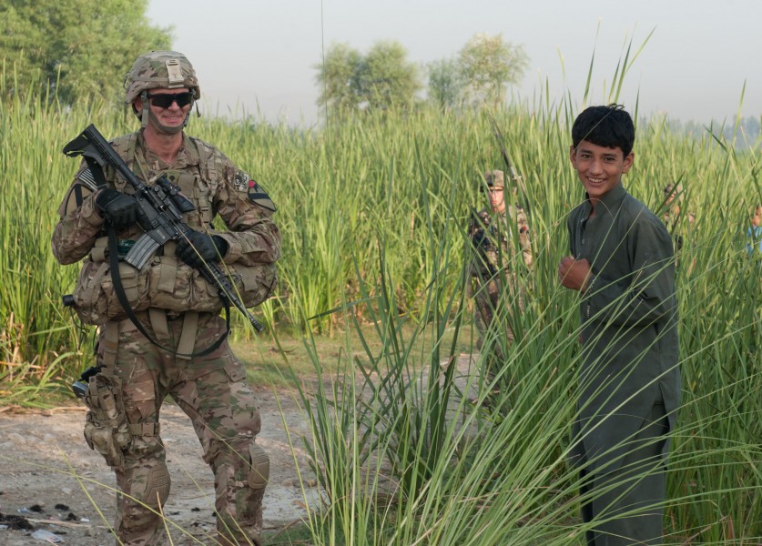 1st Cavalry conduct presence patrol around FOB Fenty 130822-Z-SW098-078