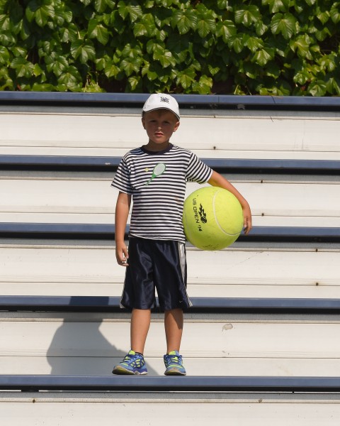 2015 US Open Tennis - Qualies - Small Boy with a Big Ball (20723331778)
